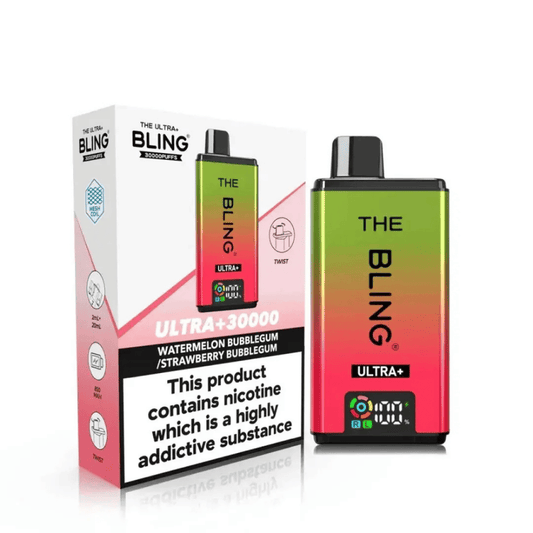 The Bling Ultra plus 30K Vape Kit Watermelon Bubblegum / Strawberry Bubblegum