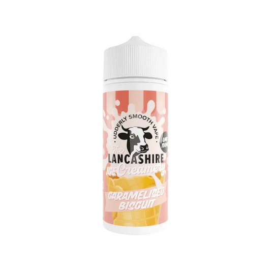 The Lancashire Creamery 100ml Shortfill E-Liquid Caramelised Biscuit