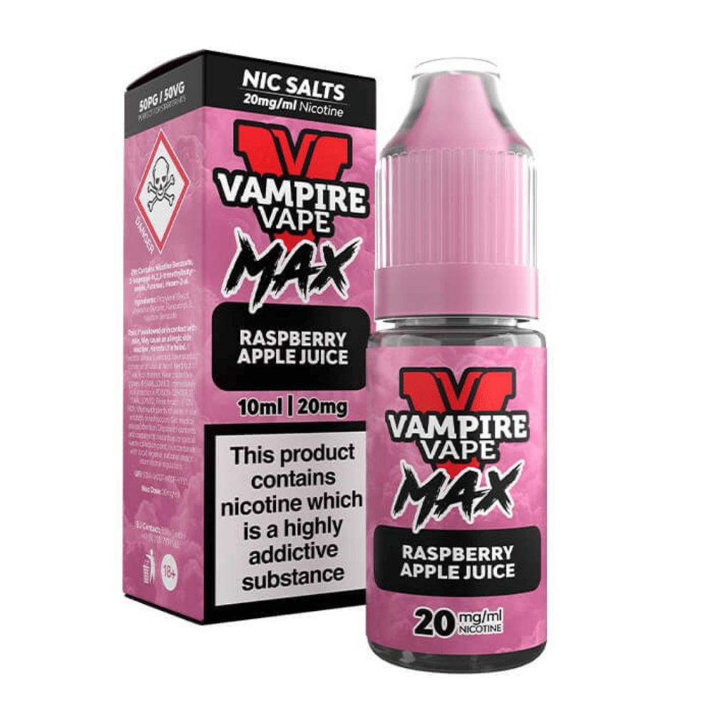 Vampire Vape Max Raspberry Apple Juice Nic Salt E-Liquid 10ml