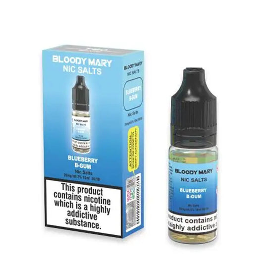 Bloody Mary Nic Salt Blueberry Bubblegum E Liquid 10ml