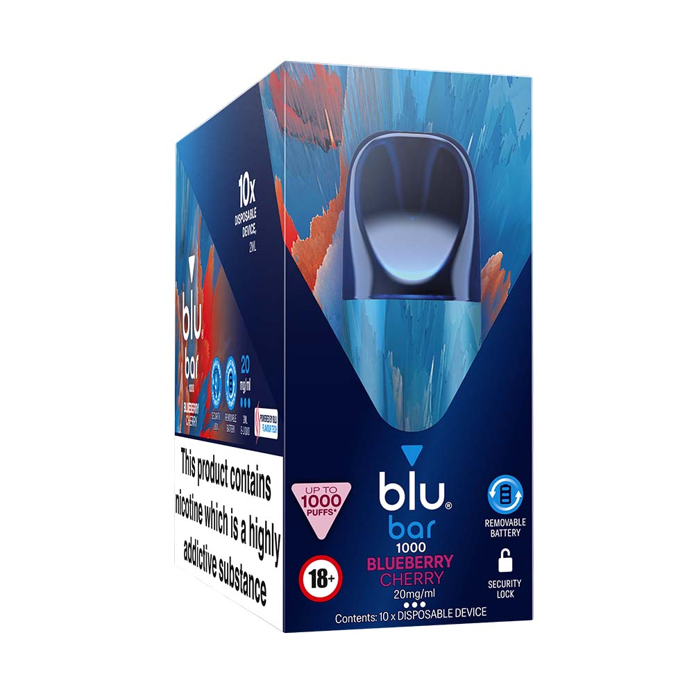 Blu Bar 1000 Blueberry Cherry 10 Pack