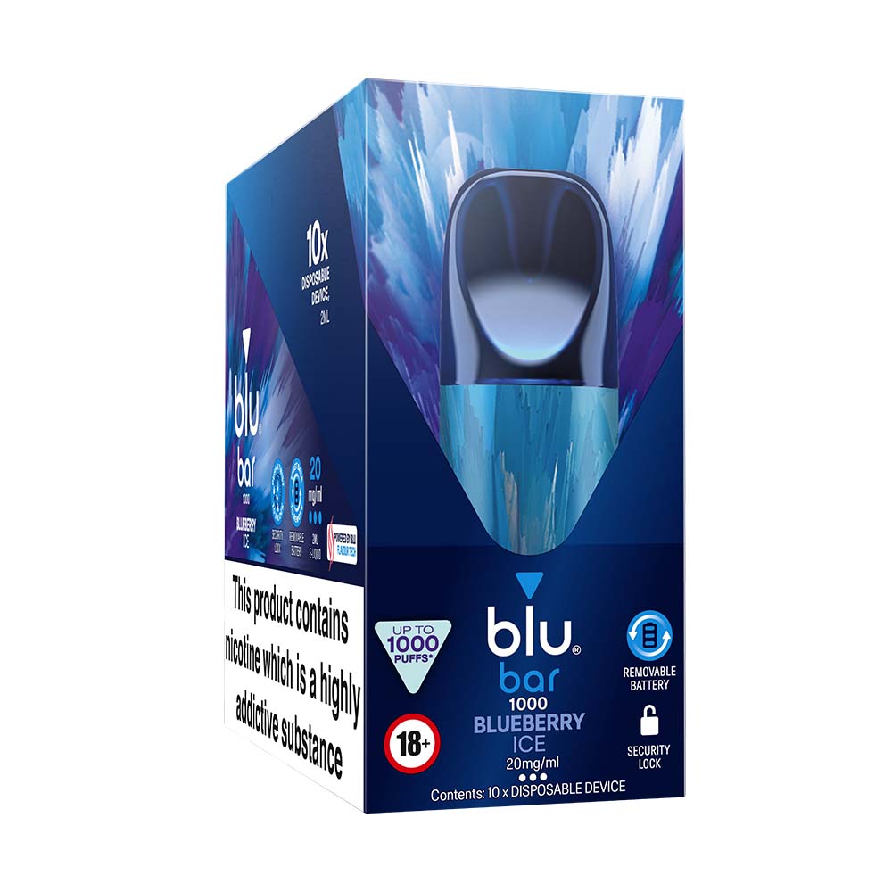 Blu Bar 1000 Blueberry Ice 10 Pack