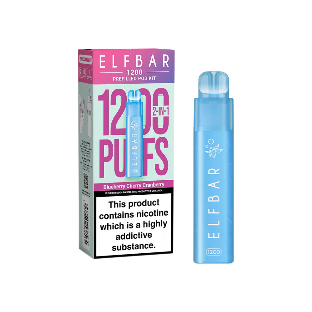 Elf Bar EB1200 | Blueberry Cherry Cranberry | Free UK Delivery Elf Bar EB1200 | Blueberry Cherry Cranberry | Free UK Delivery