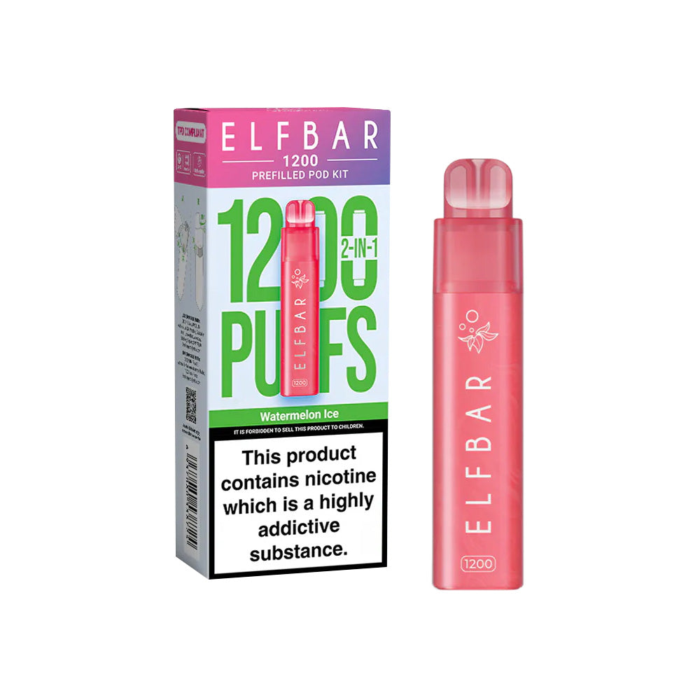 Elf Bar EB1200 | Watermelon Ice | Free UK Delivery Elf Bar EB1200 | Watermelon Ice | Free UK Delivery