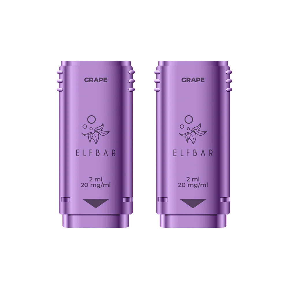 Elfbar Pod Grape Raspberry Elf Bar 1200 Grape Pods (2 Pack) | Free UK Delivery