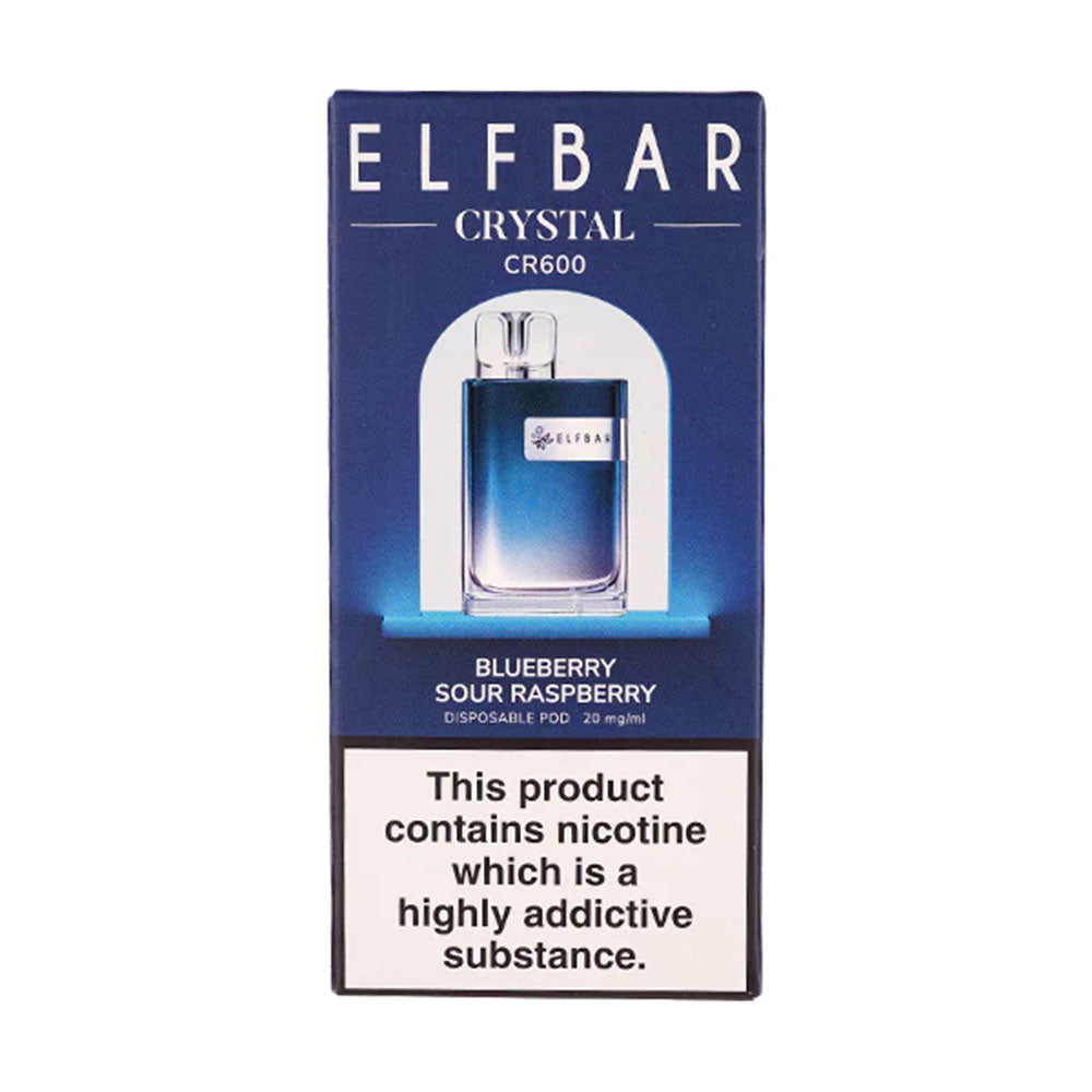 Elf Bar Crystal CR600 Blueberry Sour Raspberry Disposable Vape