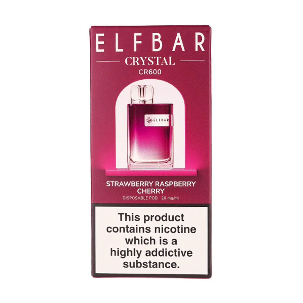 Elf Bar Crystal CR600 Strawberry Raspberry Cherry Disposable Vape