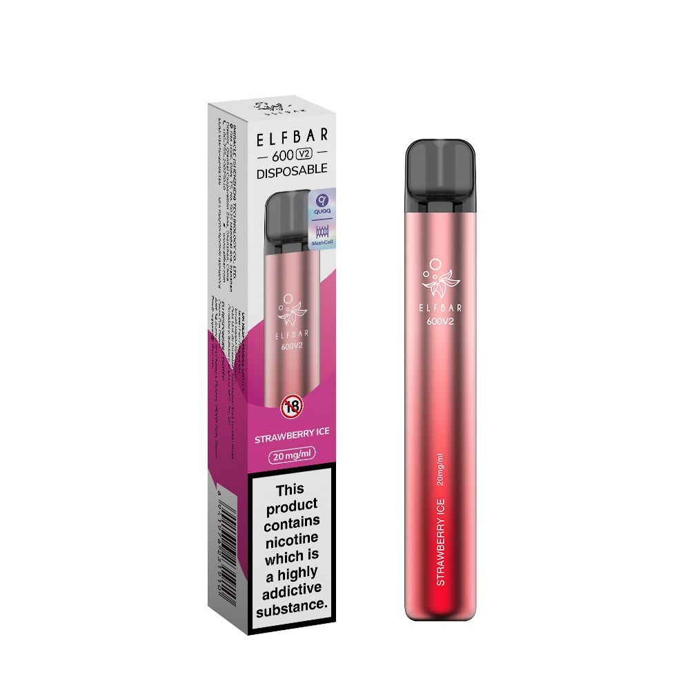 Elf Bar 600 V2 Strawberry Ice Disposable Vape