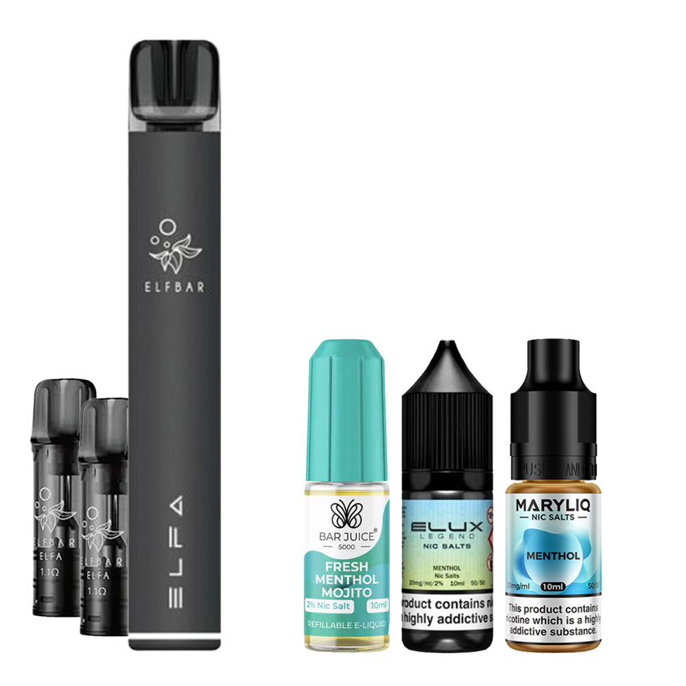 Elf Bar ELFA Pro Vape Kit Bundle | Menthol | Free UK Delivery