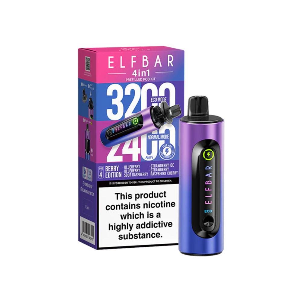 Elf Bar 4 in 1 Pod Vape Kit | 3200 Puffs | Free UK Delivery Elf Bar 4 in 1 Pod Vape Kit | 3200 Puffs | Free UK Delivery