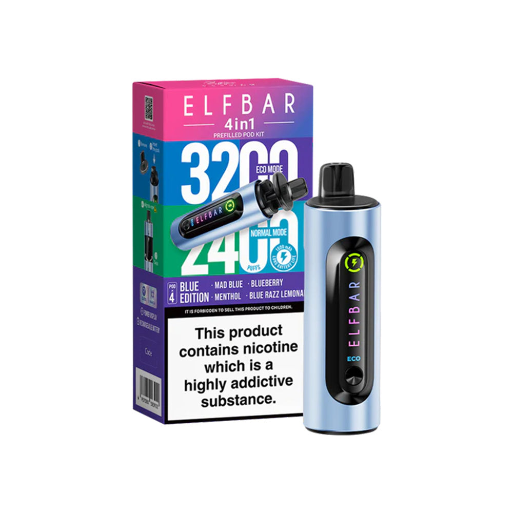Elf Bar 4 in 1 Pod Vape Kit | 3200 Puffs | Free UK Delivery Elf Bar 4 in 1 Pod Vape Kit | 3200 Puffs | Free UK Delivery