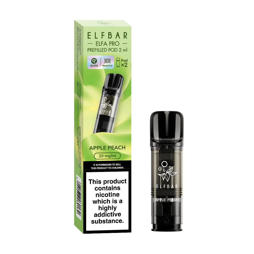 Elf Bar ELFA Pro Apple Peach Pods (2 Pack) | Free UK Delivery Elf Bar ELFA Pro Apple Peach Pods (2 Pack) | Free UK Delivery