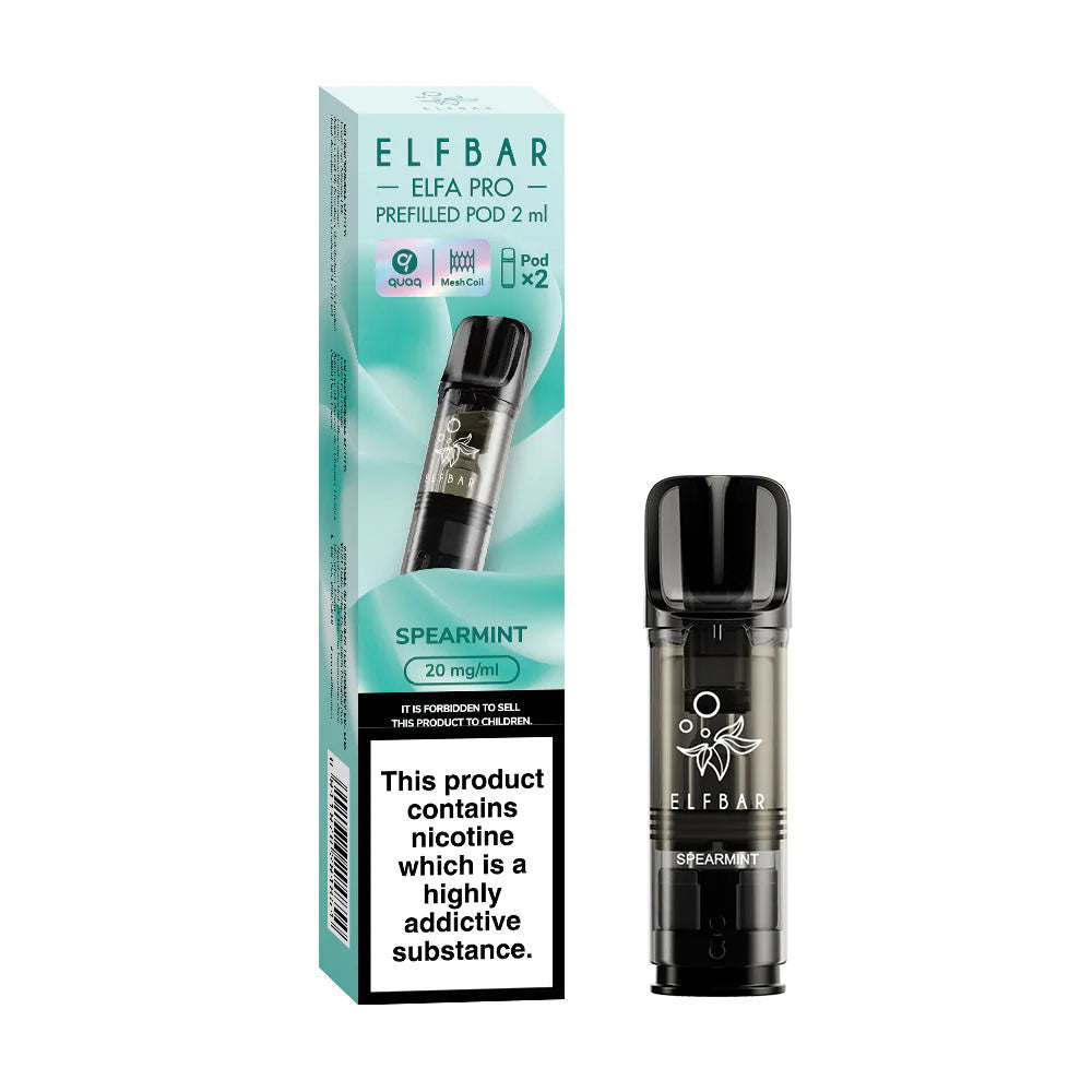 Elf Bar ELFA Pro Spearmint Pods (2 Pack) | Free UK Delivery Elf Bar ELFA Pro Spearmint Pods (2 Pack) | Free UK Delivery