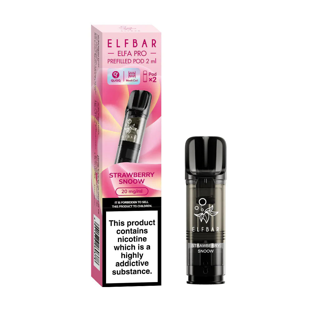Elf Bar ELFA Pro Strawberry Snoow Pods (2 Pack) | Free UK Delivery Elf Bar ELFA Pro Strawberry Snoow Pods (2 Pack) | Free UK Delivery