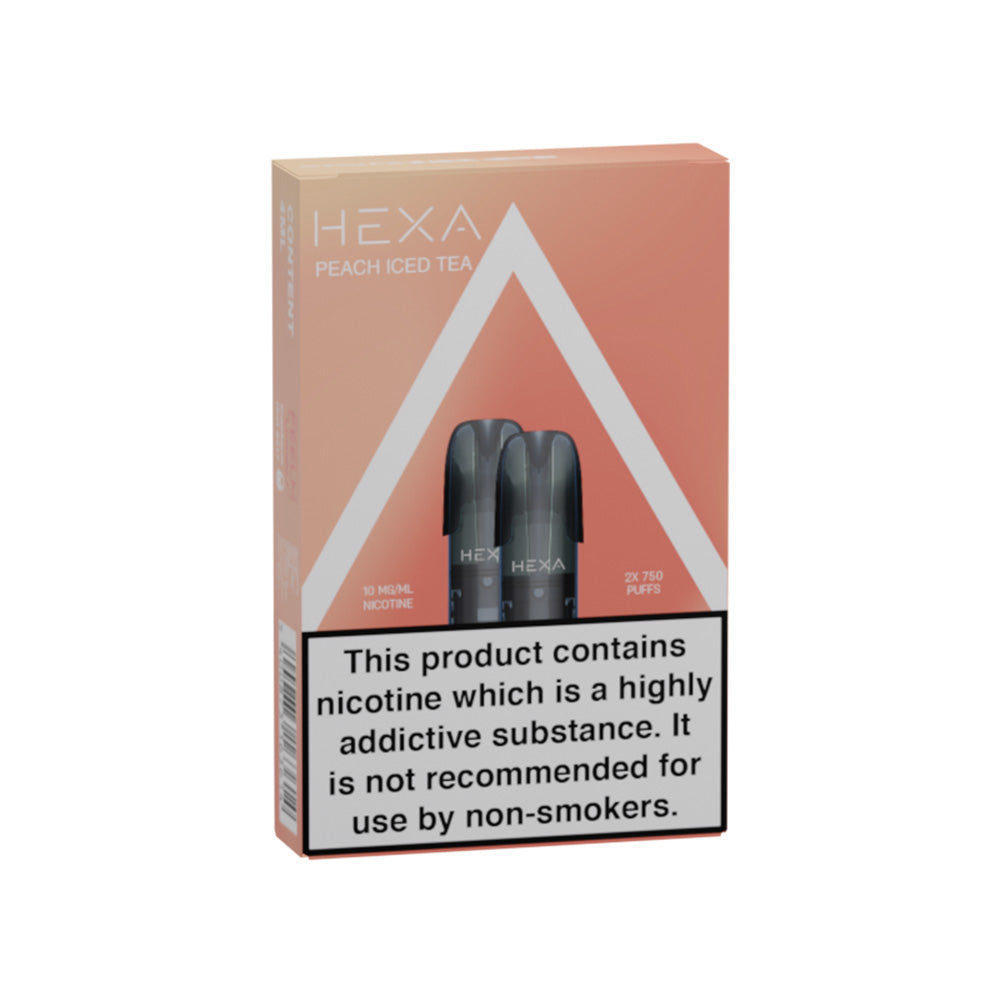 Hexa V3.0 Peach Iced Tea Pods (2 Pack)