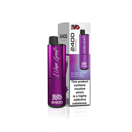 IVG 2400 Plum Blue Razz Disposable Vape