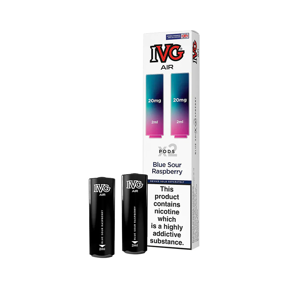 Ivg Pro Blue Sour Raspberry IVG Air Pods (2 Pack) | Blue Sour Raspberry | Free UK Delivery