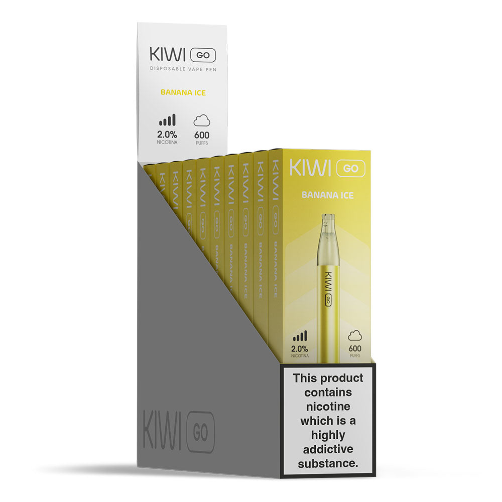 KIWI GO Banana Ice 10 Pack Disposable Vapes