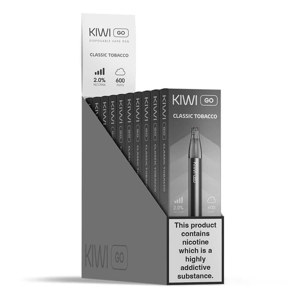 KIWI GO Classic Tobacco 10 Pack Disposable Vapes