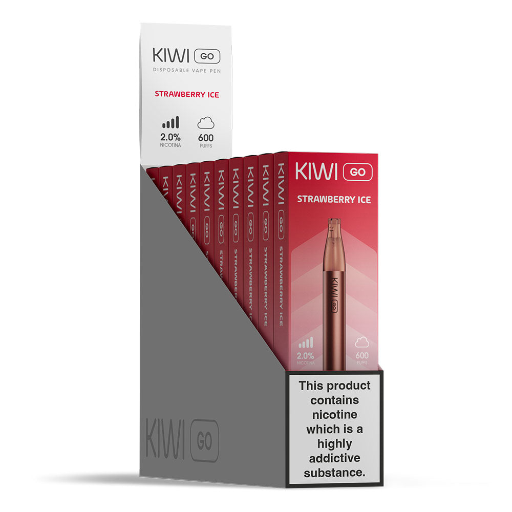 KIWI GO Strawberry Ice 10 Pack Disposable Vapes