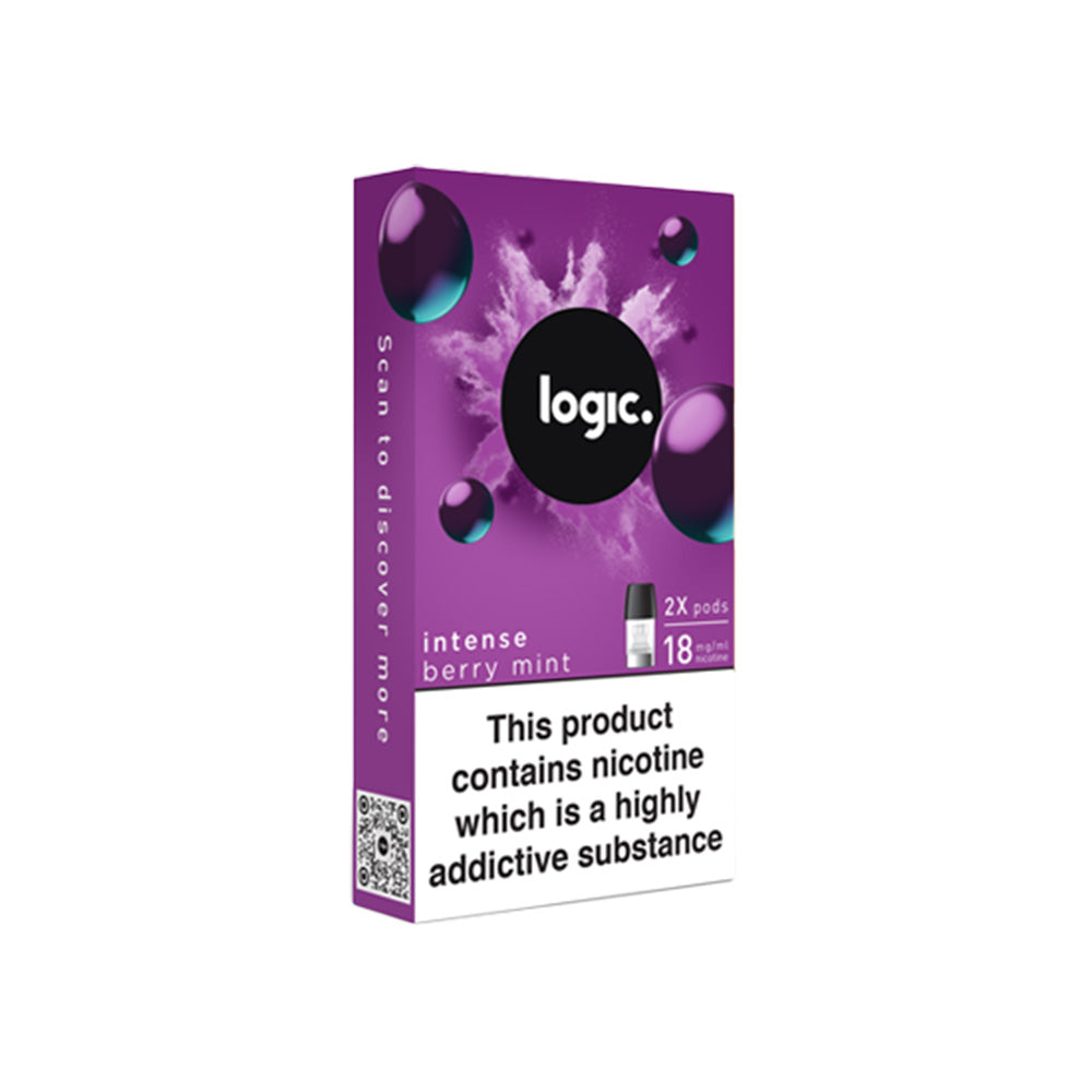Logic Intense Vape Pods | Berry Mint | Free UK Delivery Logic Intense Vape Pods | Berry Mint | Free UK Delivery