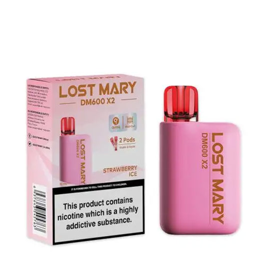Lost Mary DM600 X2 Strawberry Ice Disposable Vape