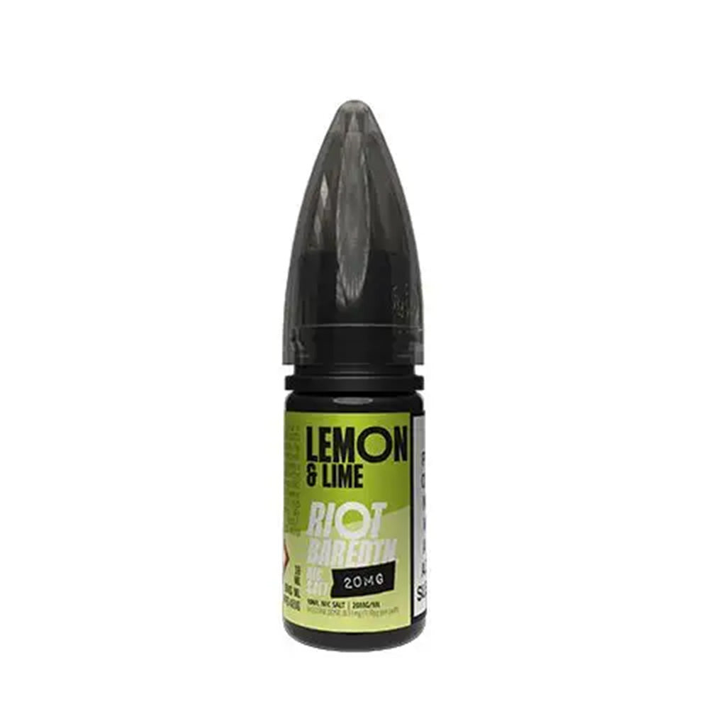 Riot Squad Bar Edition Lemon & Lime E Liquid 10ml Nic Salt Vape Juice Free UK Delivery