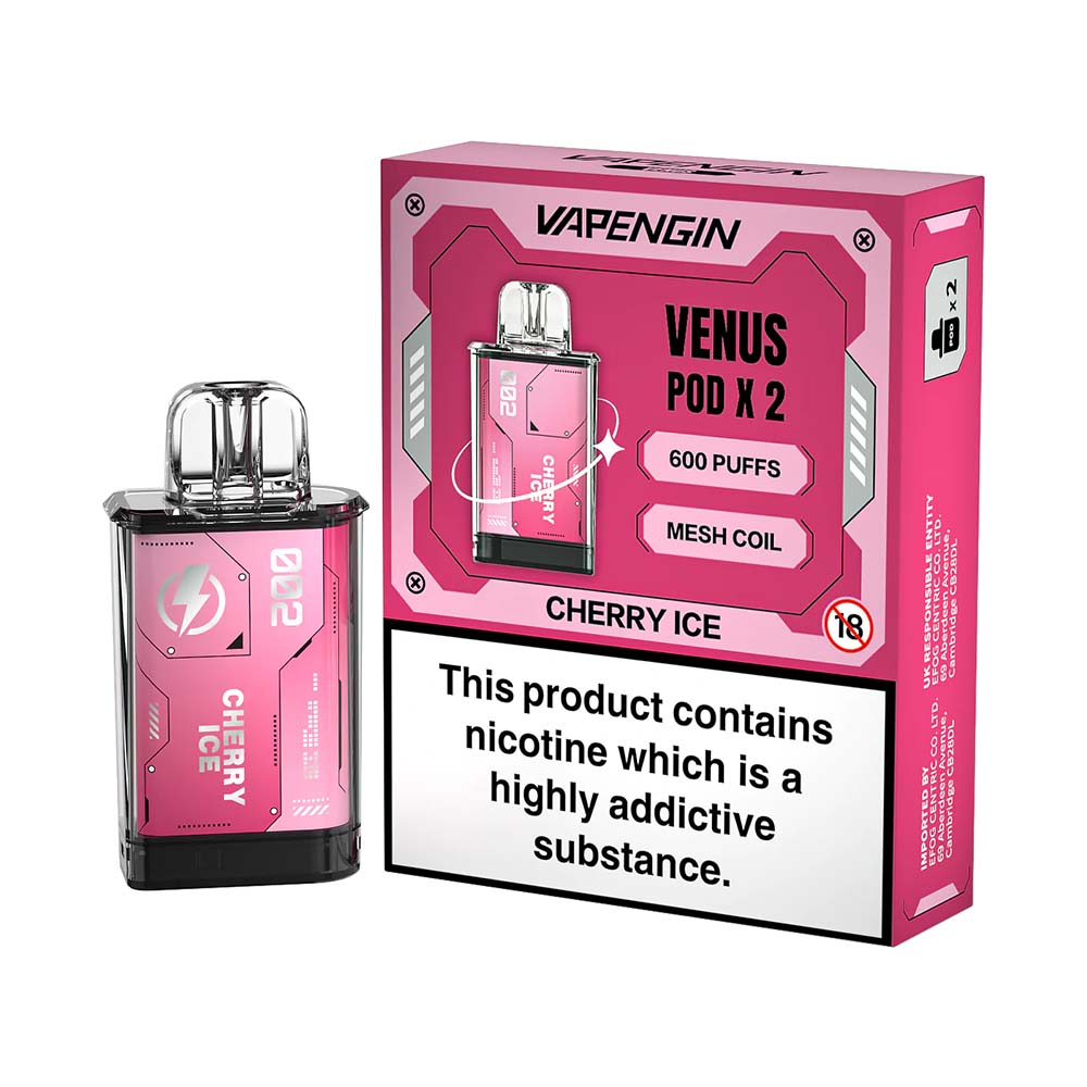 Vapengin Venus Prefilled Pods (2 Pack) | Cherry Ice | Free UK Delivery Vapengin Venus Prefilled Pods (2 Pack) | Cherry Ice | Free UK Delivery
