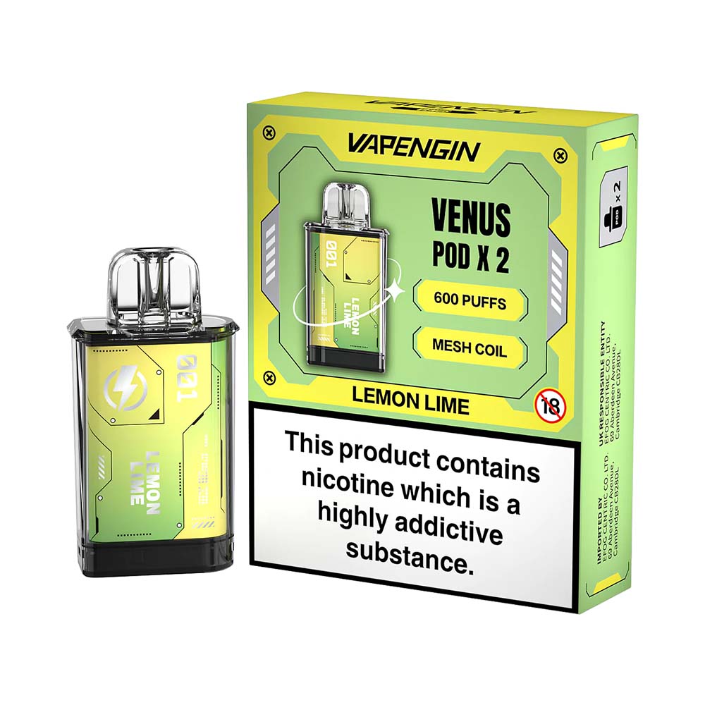 Vapengin Venus Prefilled Pods (2 Pack) | Lemon & Lime | Free UK Delivery Vapengin Venus Prefilled Pods (2 Pack) | Lemon & Lime | Free UK Delivery