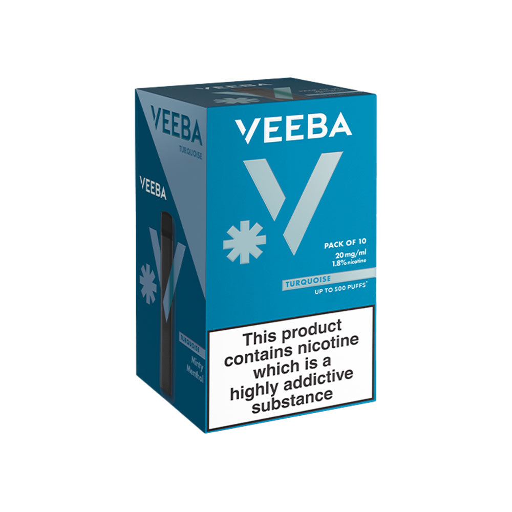 Veeba Turquoise Disposable Vape 10 Pack