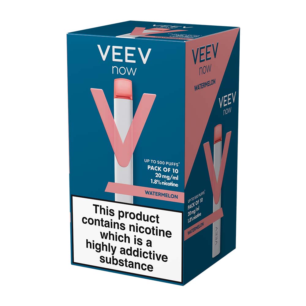 10 x VEEV Now Disposable Vapes Watermelon Free UK Delivery