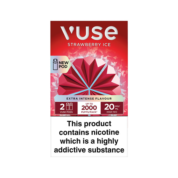 Vuse Extra Intense E-Liquid Pods | Strawberry Ice | Free UK Delivery Vuse Extra Intense E-Liquid Pods | Strawberry Ice | Free UK Delivery