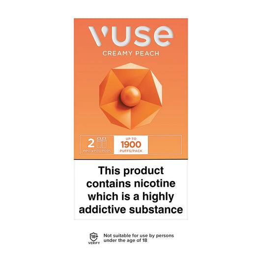 Vuse Pro E-Liquid Pods | Creamy Peach | Free UK Delivery Vuse Pro E-Liquid Pods | Creamy Peach | Free UK Delivery