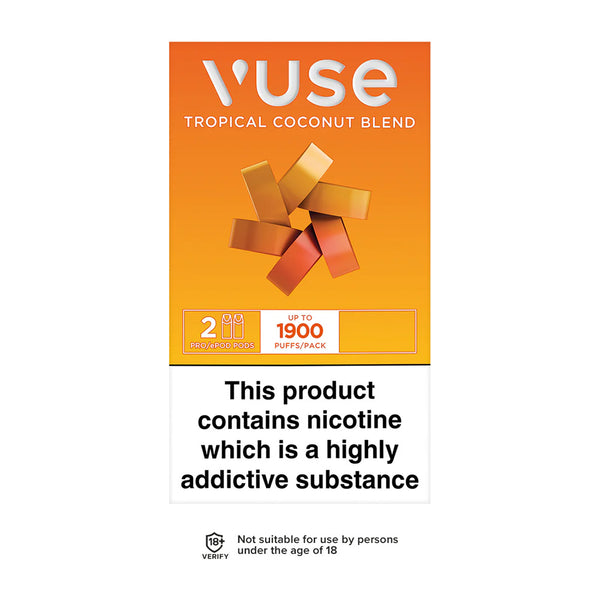 vuse epen tropical mango nic salts e-liquid pods Vuse Pro E-Liquid Pods | Tropical Coconut Blend