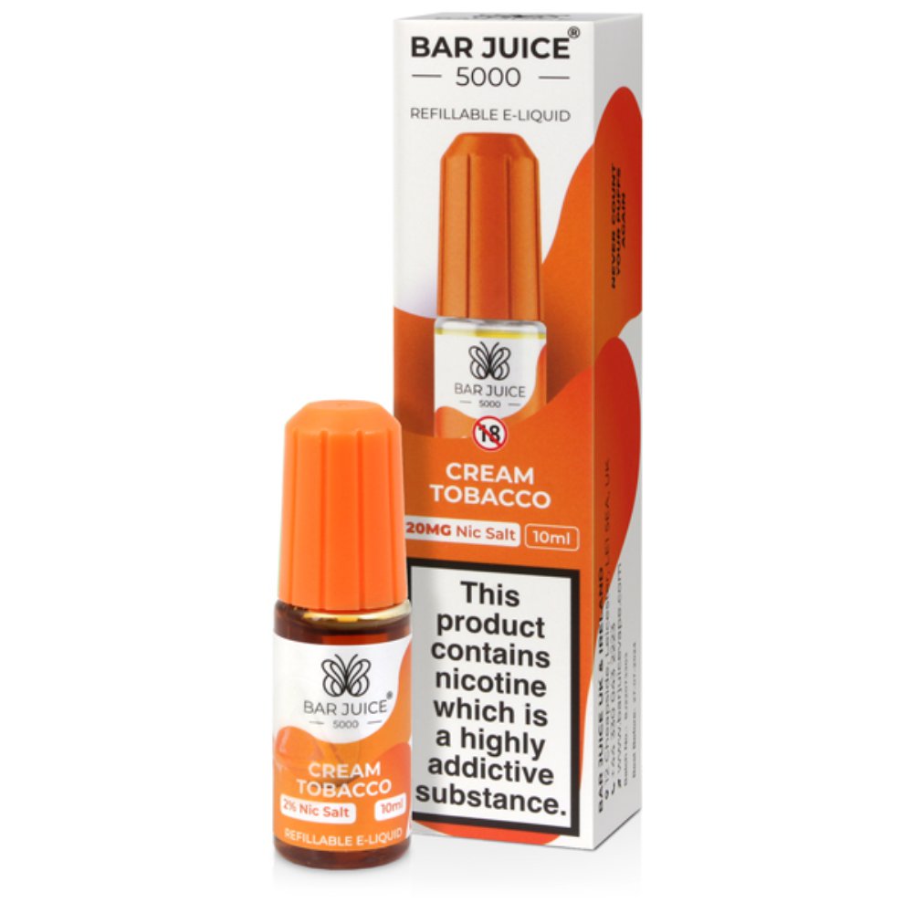 Bar Juice 5000 Cream Tobacco E Liquid 10ml Free UK Delivery