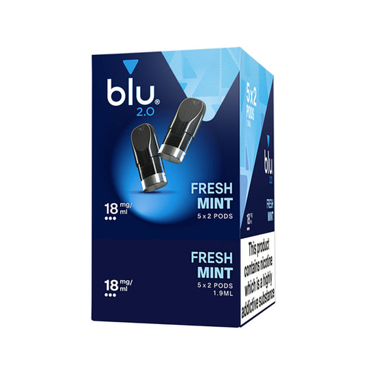 Blu 2.0 Fresh Mint E Liquid Pods - 5 Boxes Media 18mg