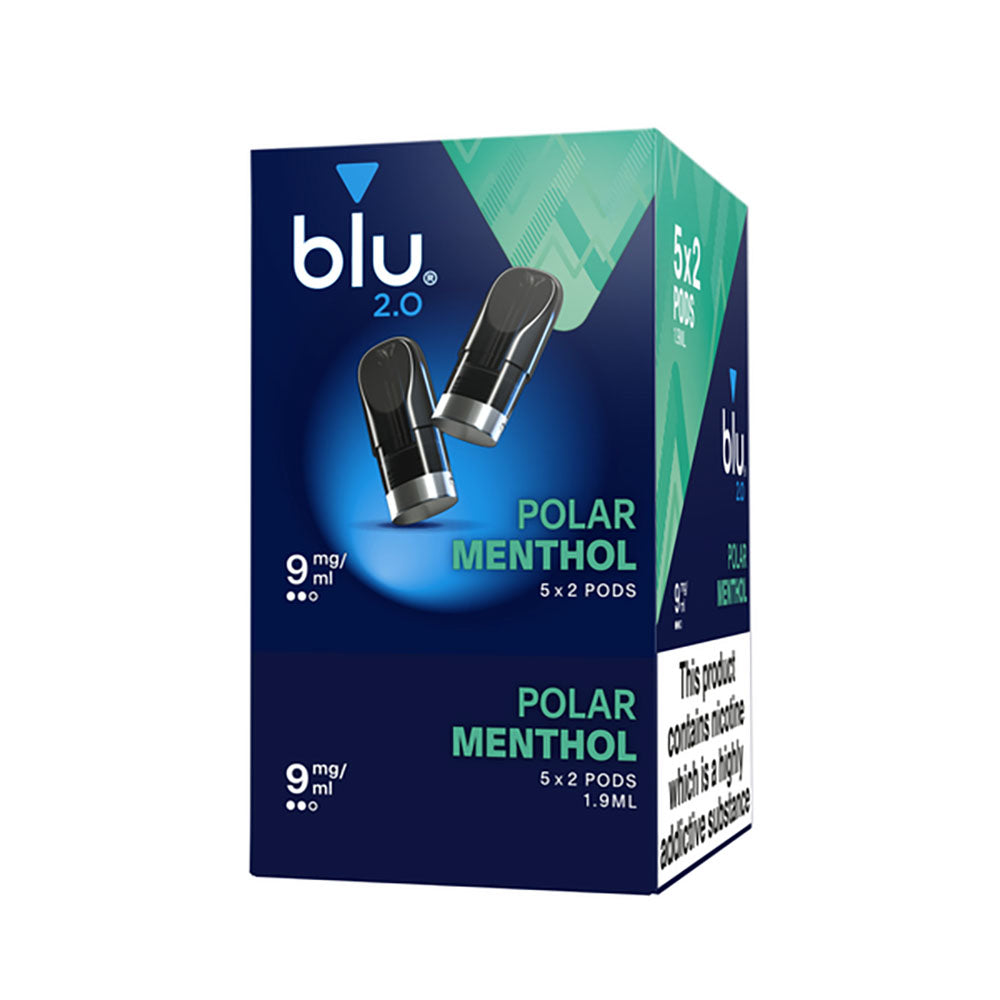 Blu 2.0 Polar Menthol E Liquid Pods - 5 Boxes 9mg