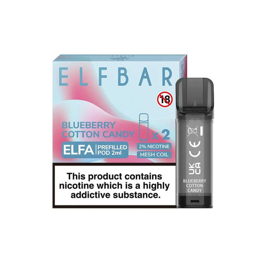 Elf Bar ELFA Blueberry Cotton Candy Pods (2 Pack)