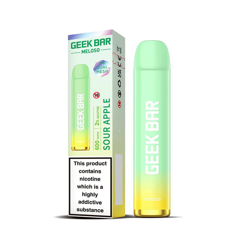 GeekVape Geek Bar Meloso 600 Sour Apple Disposable Vape