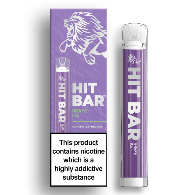 HIT Bar Grape Ice Disposable Vape Nicotine Salt Puff Device UK Seller