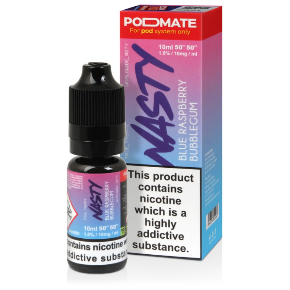 Nasty Blue Raspberry Nasty Juice PodMate E Liquid | Blue Raspberry Bubblegum | 10ml UK