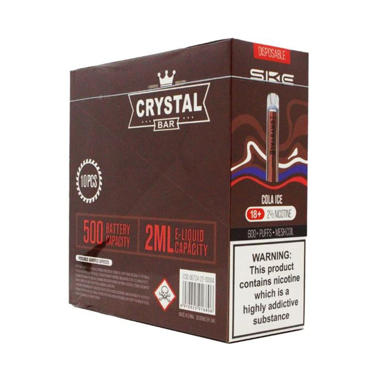 SKE Crystal Bar Cola Ice 10 Pack Free UK Delivery