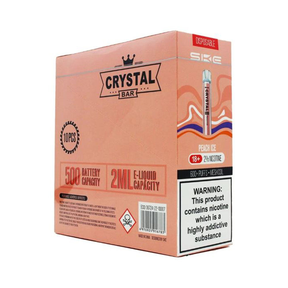 SKE Crystal Bar Peach Ice - 10 Pack