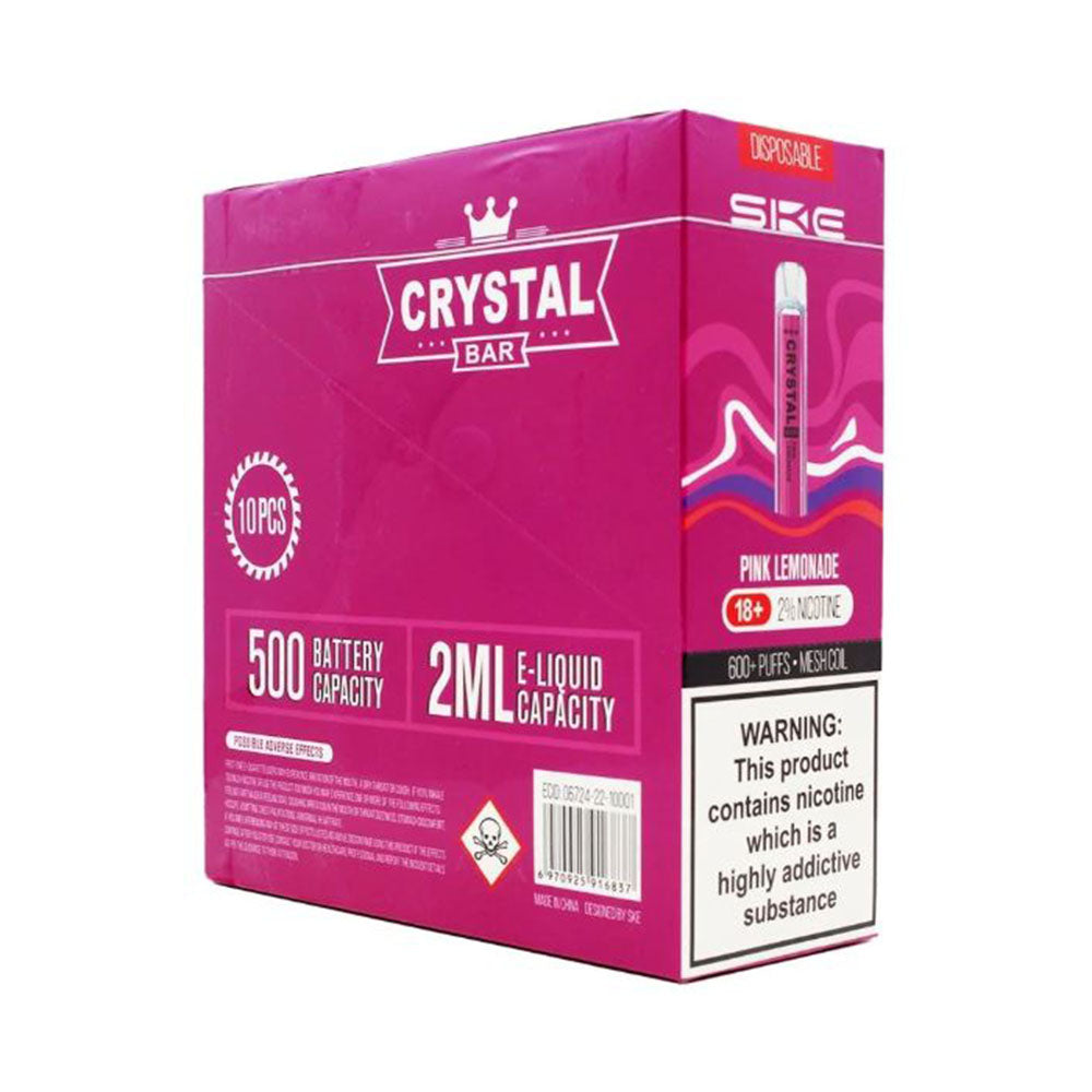 SKE Crystal Bar Pink Lemonade - 10 Pack