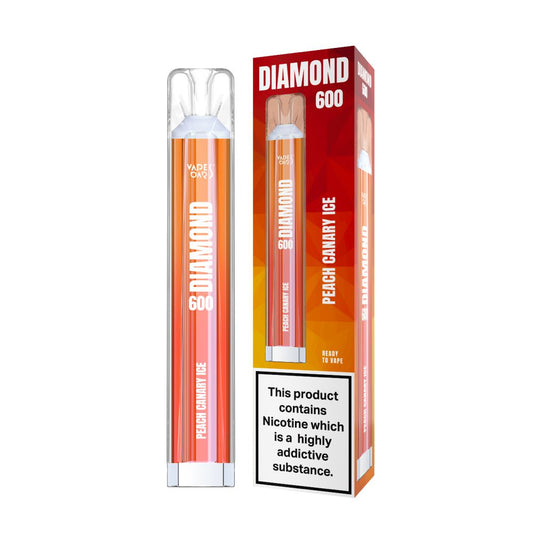 Vapes Bars Diamond 600 Peach Canary Ice Disposable Vape