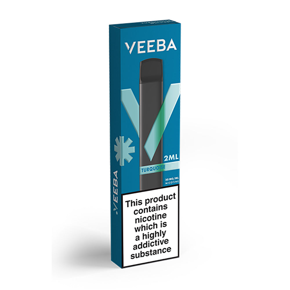 Veeba Turquoise Disposable Vape Front Box