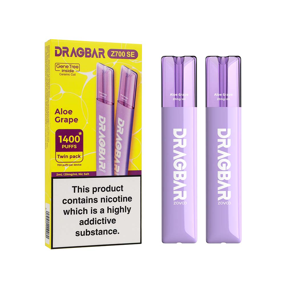 VooPoo Dragbar Z700 SE Aloe Grape Disposable Vape (2 Pack)